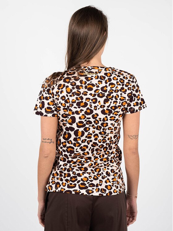 Patrizia Pepe Patrizia Pepe T-Shirt DM1224 A8W3 Brązowy Regular Fit