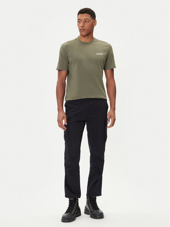 Napapijri Napapijri Póló Smallbox NP0A88TR Zöld Regular Fit