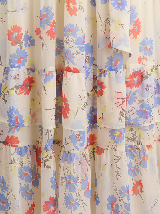 LAUREN RALPH LAUREN LAUREN RALPH LAUREN Лятна рокля 200P08686001 Кремав Regular Fit