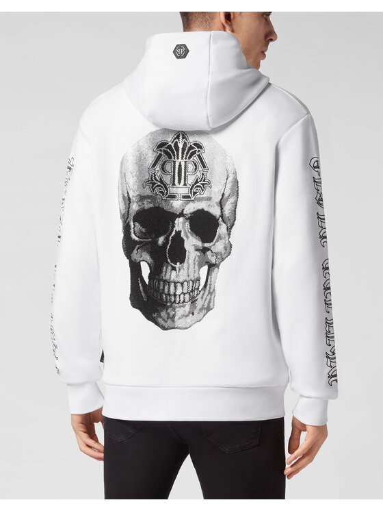 PHILIPP PLEIN PHILIPP PLEIN Bluza 1027 Biały Regular Fit