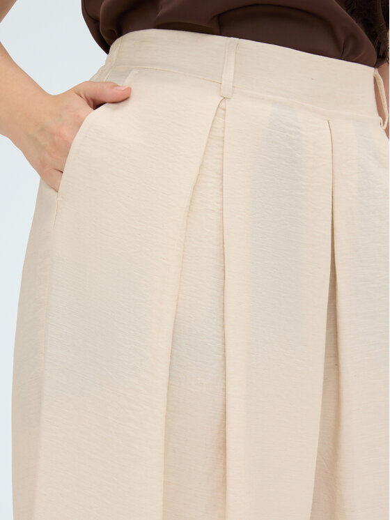 Fiorella Rubino Fiorella Rubino Pantaloni di tessuto P015L002553N002 Crema Over Fit