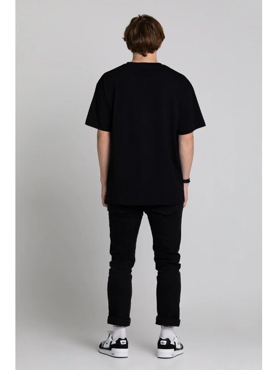 Chiara Wear Chiara Wear Bluzka T-shirt bawełna z recyklingu oversize Czarny Oversize