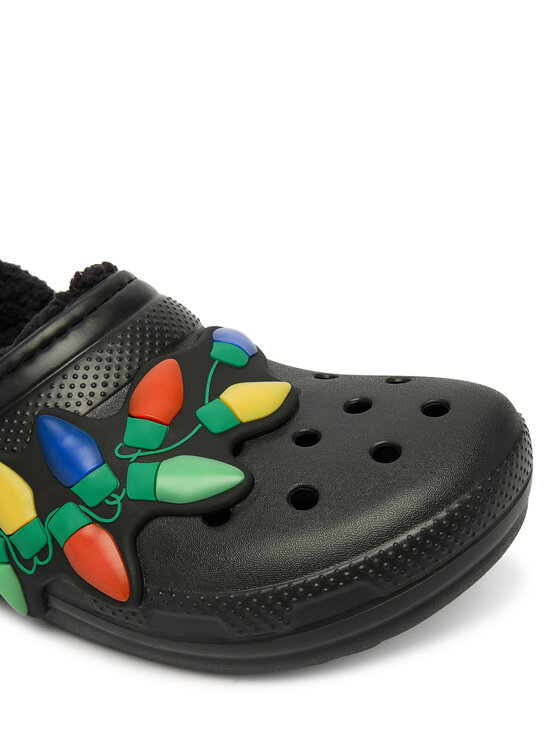 Crocs Crocs Şlapi Classic Lined Holiday Lights Clog 212054 Negru