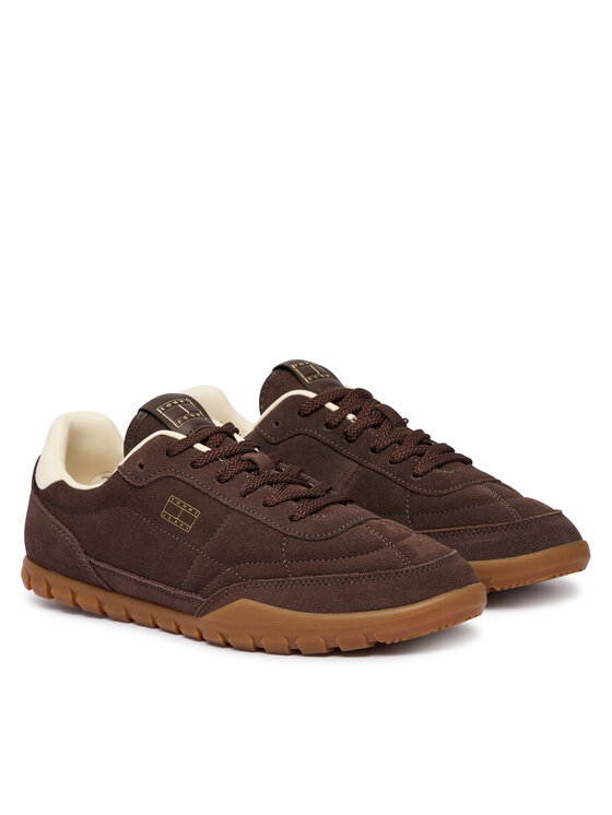 Tommy Jeans Tommy Jeans Sneakersy Tommy Jeans Low Suede Runner EM0EM01800 Brązowy