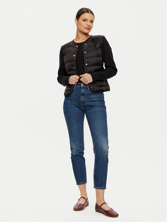 Tommy Hilfiger Tommy Hilfiger Pūkinė striukė WW0WW44343 Juoda Slim Fit
