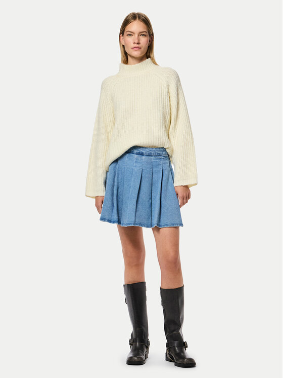 Pieces Pieces Džínová sukně Silje 17156077 Modrá Regular Fit