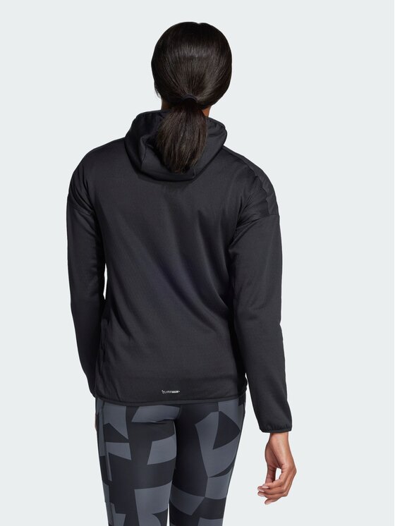 adidas adidas Bluza Terrex Xperior Climawarm+ Wind Light Fleece Hooded Czarny Slim Fit