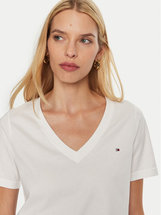 Tommy Hilfiger Tommy Hilfiger T-Shirt WW0WW44177 Λευκό Regular Fit