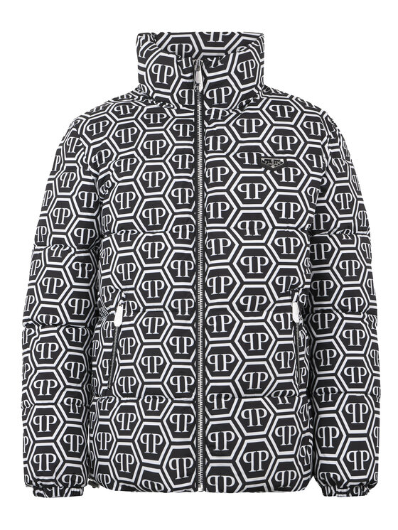 PHILIPP PLEIN PHILIPP PLEIN Vatovaná bunda 28623 Černá Regular Fit