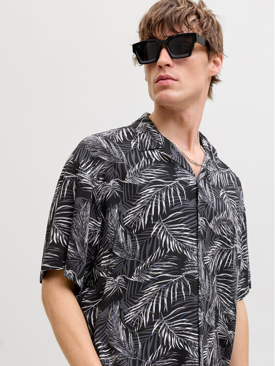 Jack & Jones Jack & Jones Košeľa Jeff 12288854 Čierna Relaxed Fit