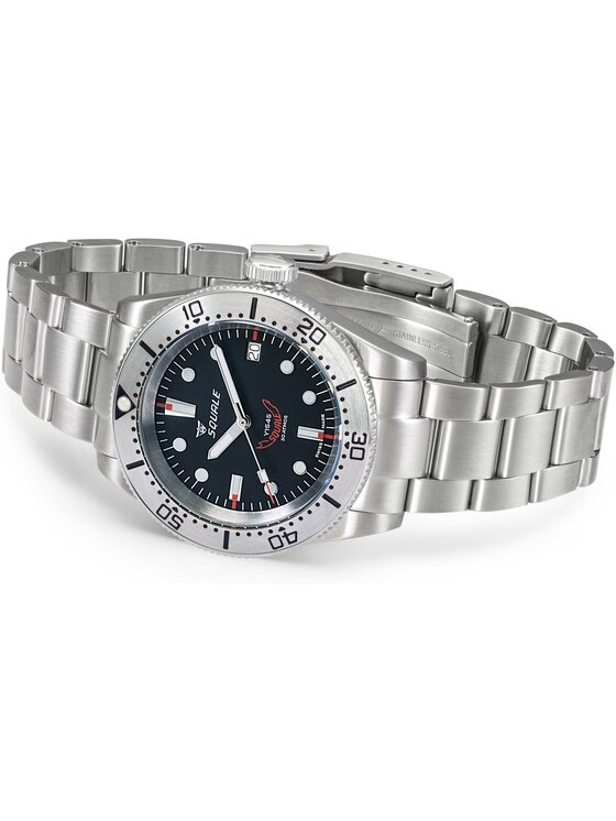 Squale Squale Zegarek 1545SSBK.AC Srebrny