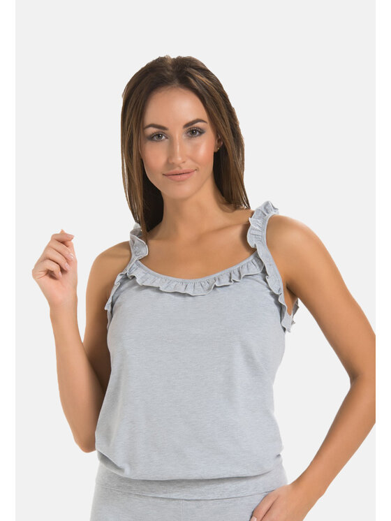 Teyli Teyli Piżama 461 Szary Regular Fit