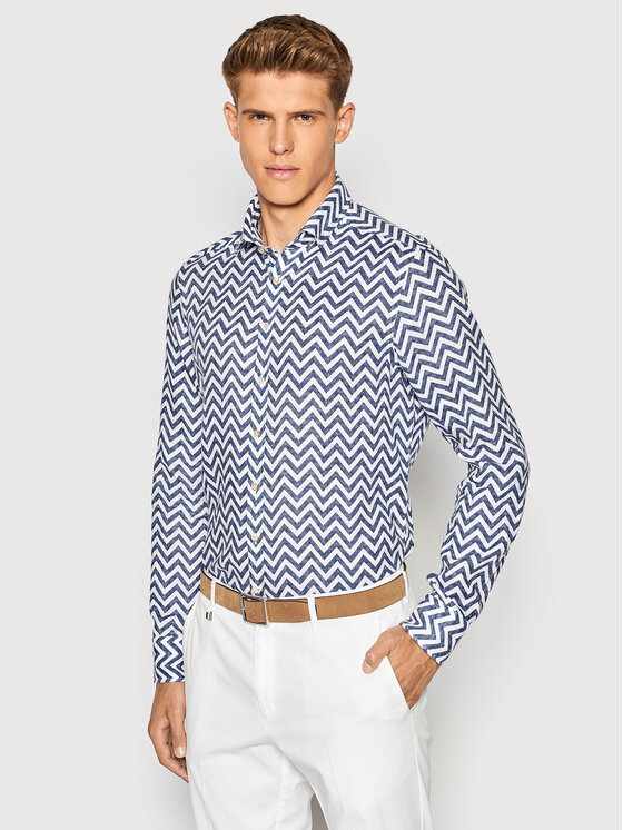 Camicia 774921 8379 Blu Slim Fit