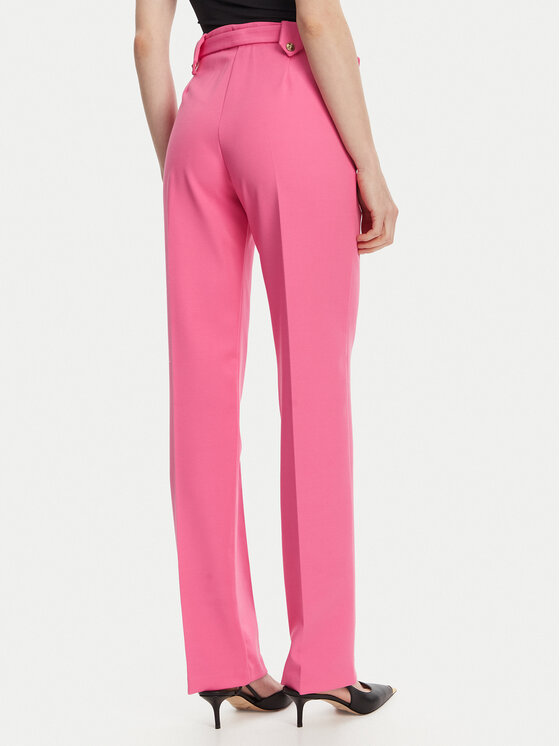 Versace Jeans Couture Versace Jeans Couture Medžiaginės kelnės 78HAA111 Rožinė Straight Fit