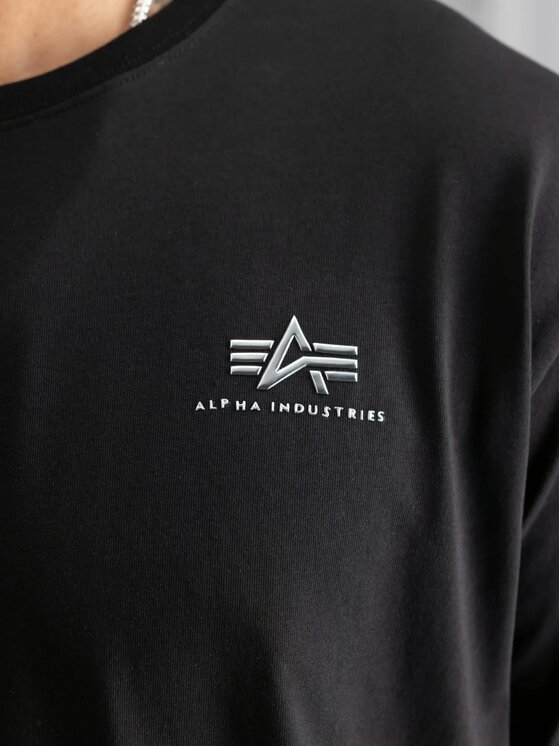 Alpha Industries Alpha Industries T-Shirt AI.148526 Czarny Regular Fit