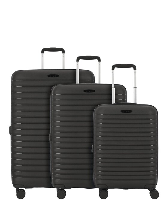 D&N D&N Komplet walizek 310006 Czarny