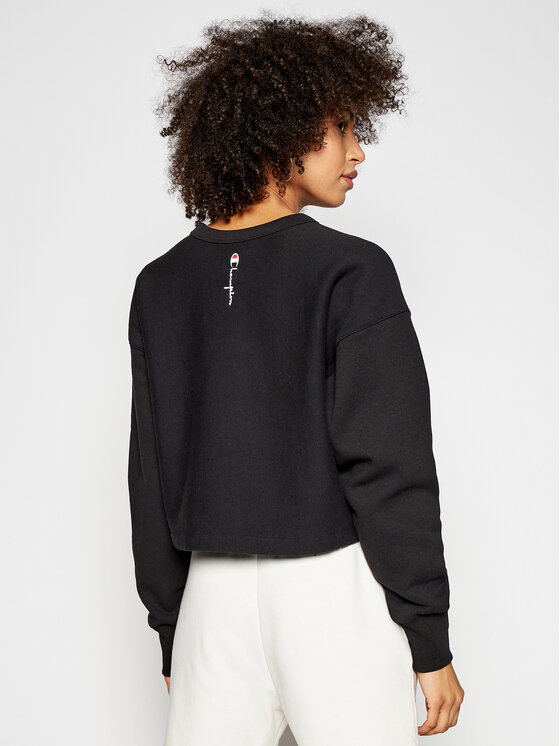 Felpa Reverse Weave Logo 112692 Nero Oversize