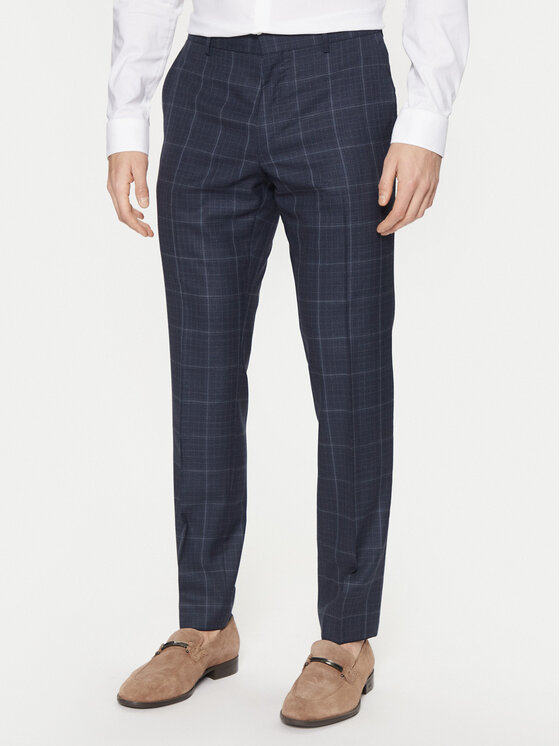 BOSS BOSS Garnitur H-Huge 50518097 Granatowy Slim Fit