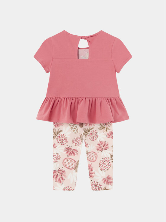 Mayoral Mayoral Komplet t-shirt i legginsy 1734 Różowy Regular Fit