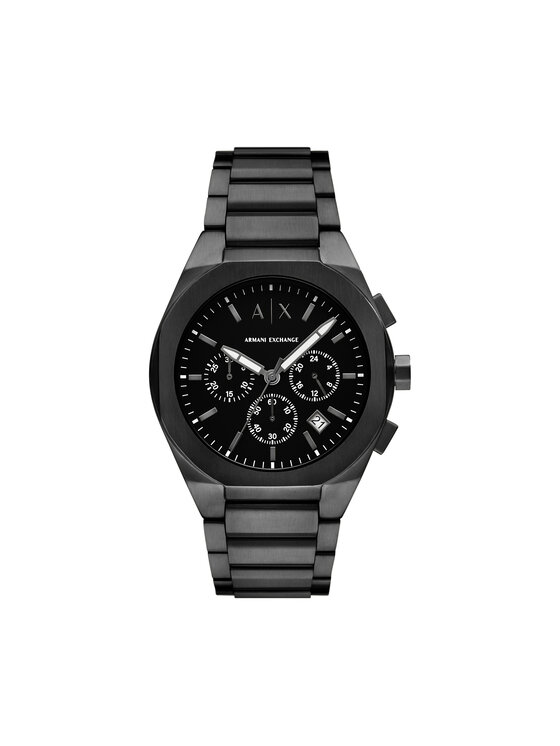 Armani Exchange Pulkstenis Rafael AX4183 Melns