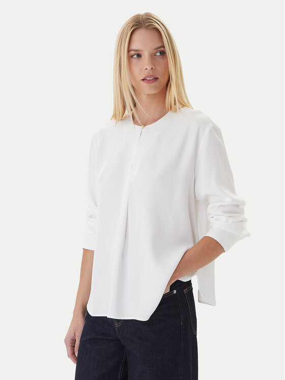 Tommy Hilfiger Tommy Hilfiger Bluză WW0WW47339 Alb Relaxed Fit