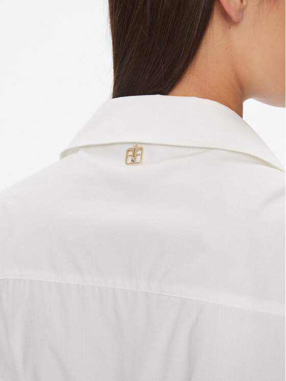 Fracomina Fracomina Košilové šaty FR24SD2023W68201 Bílá Regular Fit