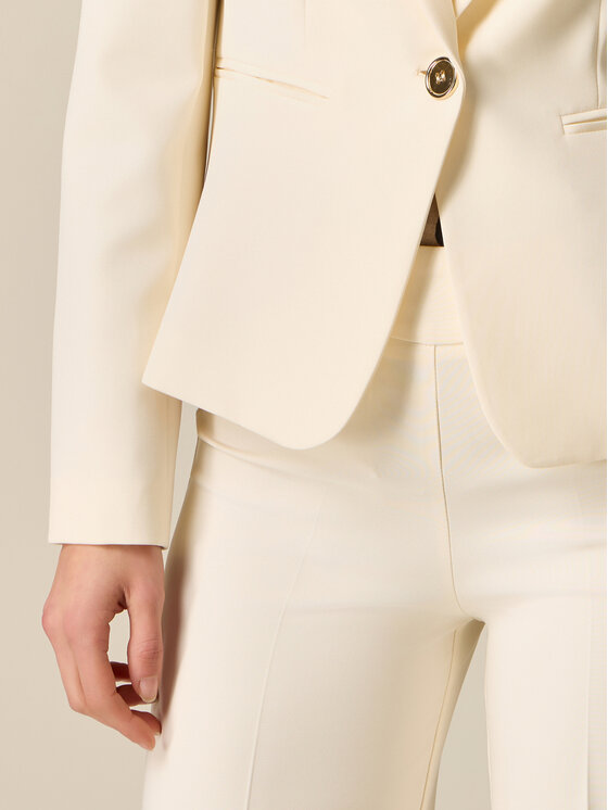 Oltre Oltre Marynarka Q047R004680N021 Biały Slim Fit