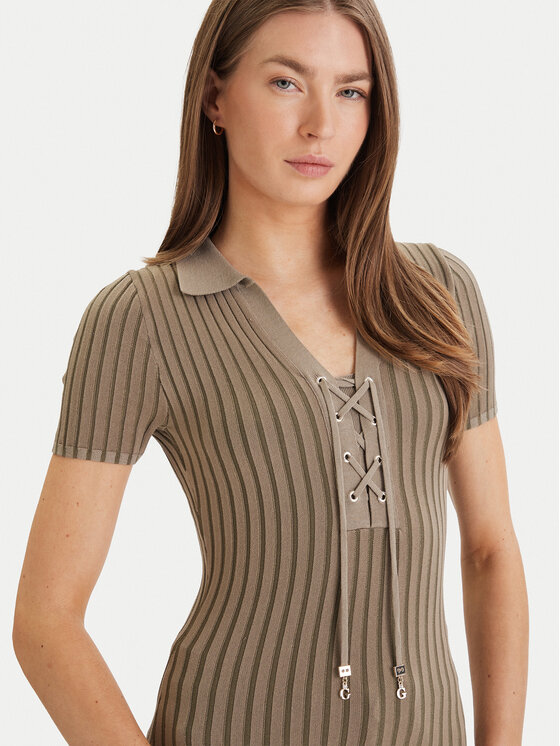Guess Guess Pulover W6GR09 Z0590 Verde Regular Fit