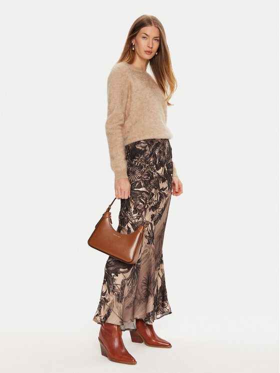 ViCOLO ViCOLO Maxi suknja TS0563 Smeđa Regular Fit