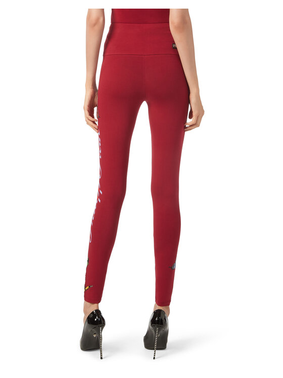 PHILIPP PLEIN PHILIPP PLEIN Legginsy 30930 Bordowy Active Fit
