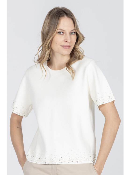 Deni Cler Milano Deni Cler Milano Sweter T-DC-S206-F2-20-12-1 Écru Regular Fit