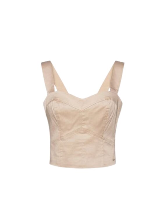 Guess Jeans Guess Jeans Τοπ Sl aurora corset Μπεζ Extra Slim Fit
