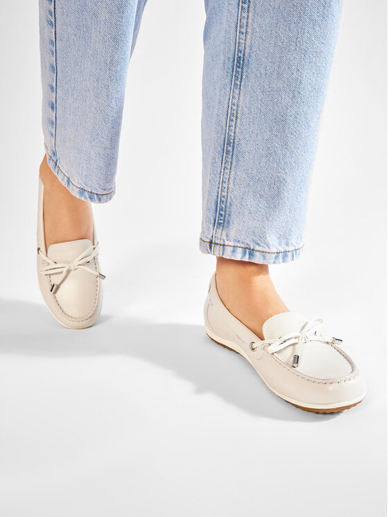 Geox Geox Mokasīni D Vega Moc B D92DNB 043BC C1002 Balts