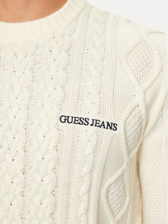 Guess Jeans Guess Jeans Džemperis M4BR34 Z3HN2 Écru Regular Fit