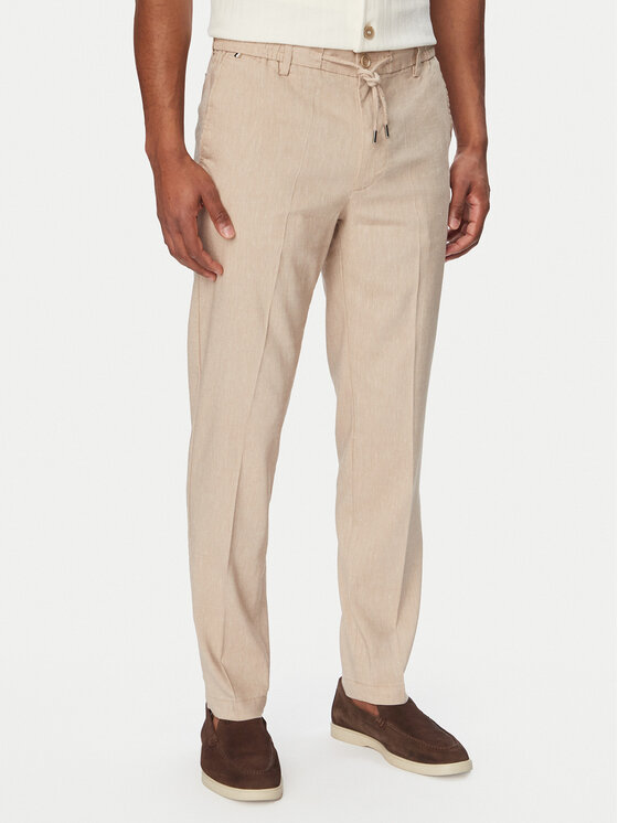 BOSS BOSS Pantaloni di tessuto Kane1 50557859 Beige Regular Fit