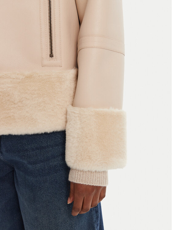 TWINSET TWINSET Яке от имитация на кожа 252TP2410 Бежов Regular Fit