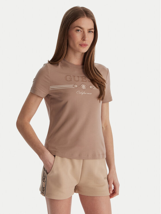 Guess Guess Póló V6GI06 K2967 Bézs Regular Fit