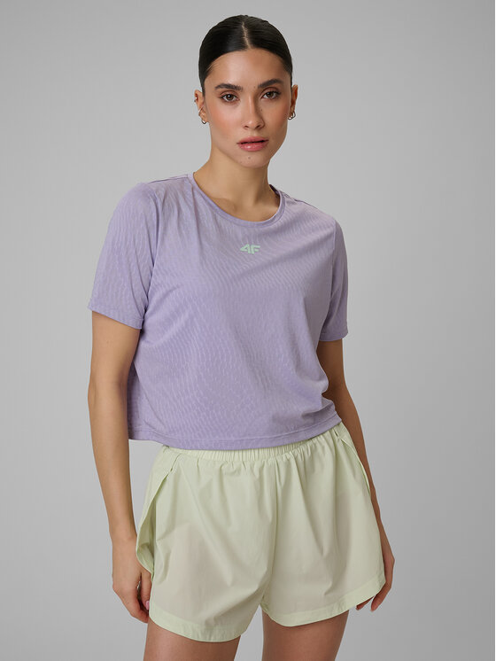 4F 4F T-Shirt SOLAR PUNK Fioletowy Slim Fit