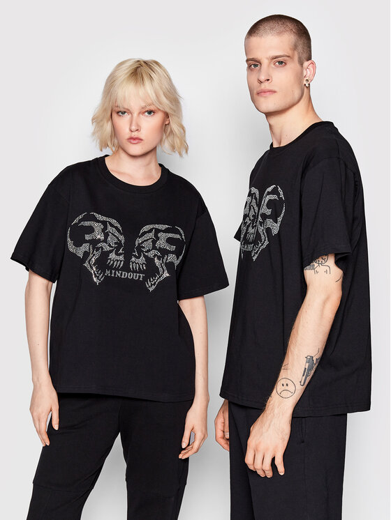Mindout Tricou Unisex Rage Negru Oversize