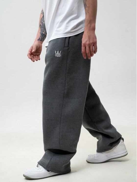 Jigga Wear Jigga Wear Spodnie dresowe 131672 Szary Baggy Fit