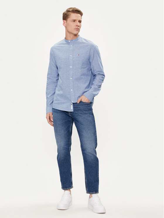 Tommy Jeans Tommy Jeans Camicia Mao DM0DM18964 Blu Regular Fit