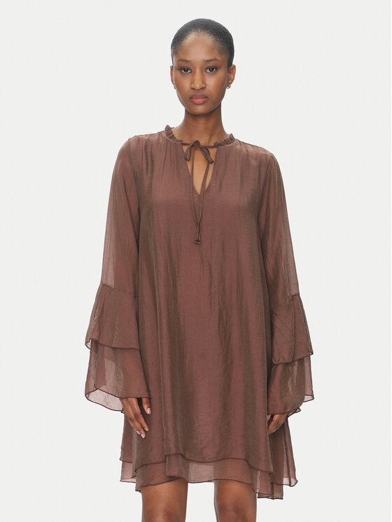 ViCOLO ViCOLO Sommerkleid Abito TD0753 Braun Regular Fit