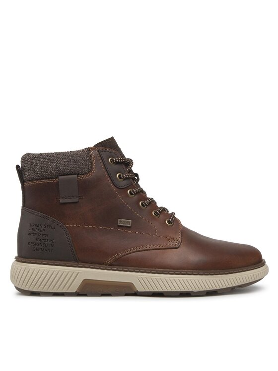 Botines Rieker Para Hombre Con Cordones - Impermeables Y Cómodos, Ideales Para El Día A Día Y Clima Fresco