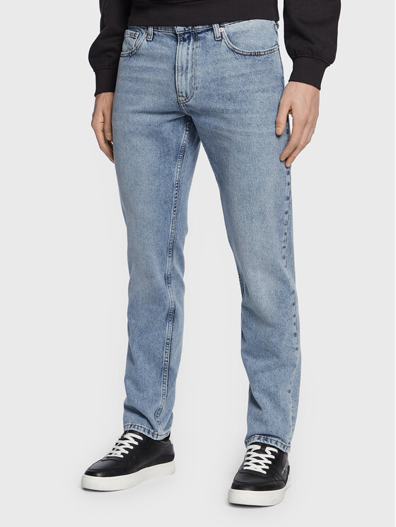Calvin Klein Jeans Дънки J30J323096 Син Straight Fit