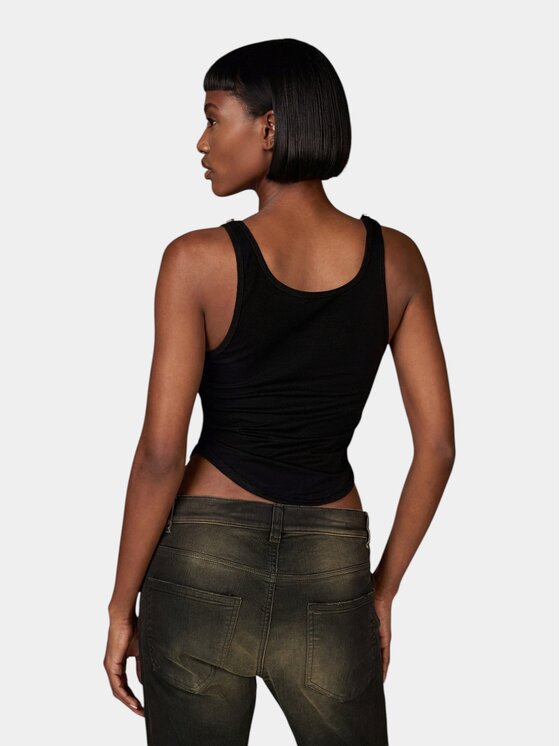 MADE BY SOCIETY MADE BY SOCIETY T-Shirt Maiou AXIS SHORTS - M27399 Czarny Basic Fit