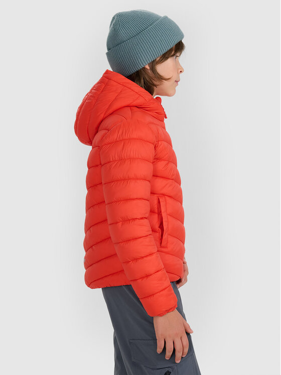 4F 4F Kurtka puchowa OUTERWEAR Czerwony Regular Fit