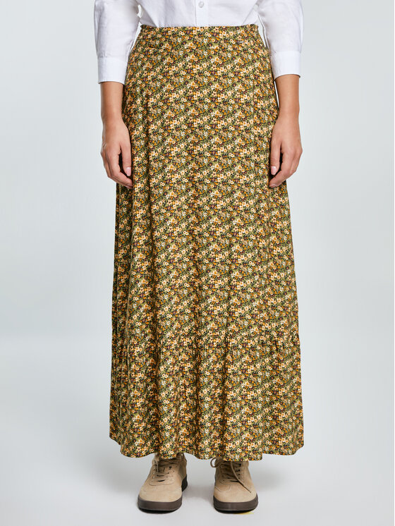 BIG STAR BIG STAR Spódnica maxi INGER Żółty Basic Fit