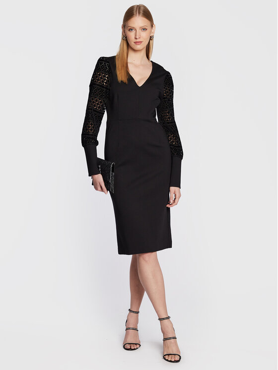 TWINSET TWINSET Rochie cocktail 222TT2180 Negru Slim Fit