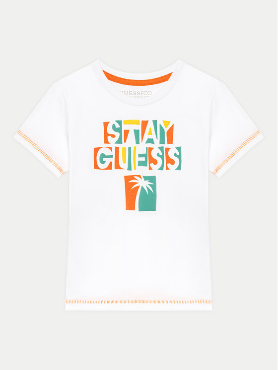 Guess Guess T-krekls N5GI15 K8HM4 Balts Regular Fit