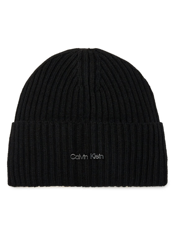 Calvin Klein Cepure Ck Must Logo Beanie K60K611401 Melns